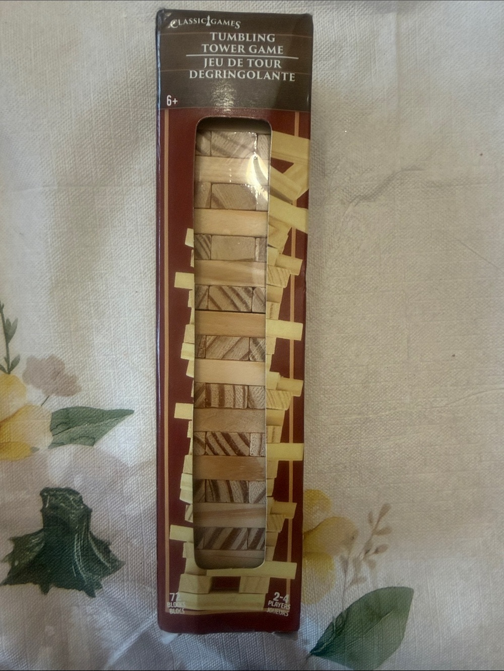 Classic Tumbling Tower Game - Natural Wood, Light Wood